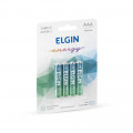 Pilha Alcalina AAA 4 Pilhas 1,5V Elgin