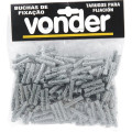 Bucha Plástica de Fixação 6mm VP6 com 200 unidades Vonder