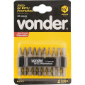 Jogo de Bits/Ponteiras com 10 Peças Encaixe Sextavado 1/4'' Vonder