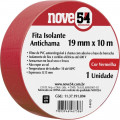 Fita Isolante de PVC  Antichamas 19mmX10 metros Vermelho Nove54