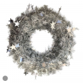 Guirlanda Decorada de Estrela 38cm Prata D&A