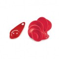 Kit Medidores com 5 Peças Vermelho Plasútil