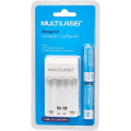 Carregador de Pilhas AA e AAA com 2 Pilhas AA 2500mAh Multilaser