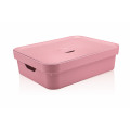 Caixa Organizadora Cube com Tampa Ou Martiplast GD 45x35,5x13cm Rosa Quartzo