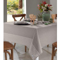 Toalha de Mesa Campestre 1,40x2,70 metros Listras Taupe Hedrons