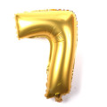 Balão Número 7 Metalizado Ouro 40cm Vmp