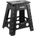 Banqueta Plástica Dobrável Preta 45cm de Altura Vonder