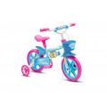Bicicleta Infantil Aro 12 Azul e Rosa Nathor Modelo Aqua