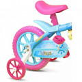 Bicicleta Infantil Aro 12 Azul e Rosa Nathor Modelo Aqua