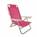 Cadeira Alumínio 6 Posições Summer Pink Mor 71x63x86,5cm 002118