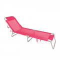 Cadeira Espreguiçadeira Alumínio Rosa 42x60x198cm Mor