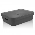 Caixa Organizadora Cube com Tampa Ou Martiplast GD 45x35,5x13cm Chumbo CC550