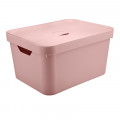 Caixa Organizadora Cube com Tampa Ou Martiplast GD 46x36x24,5cm Rosa Quartzo CC650