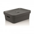 Caixa Organizadora Cube com Tampa Ou Martiplast MD 36,5x27,5x13cm Chumbo CC350