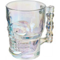 Caneca de Vidro para Chopp e Cerveja 510ml Caveira Rock Rainbow Lyor