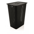 Cesta De Roupa com Tampa Ou Martiplast 41x31x55cm Preta CO570