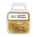 Clips Dourado com 120 unidades Tilibra