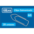 Clips 6/0 Galvanizado com 25 unidades Tilibra