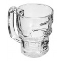 Caneca de Vidro para Chopp e Cerveja 365ml Caveira Rock Style Lyor