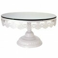 Boleira de Ferro Esmaltado com Pé e Espelho 20X30cm Branco Rojemac