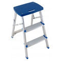 Escada Alumínio Banqueta 3 degraus Mor 65cm de altura