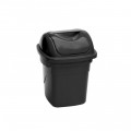 Lixeira Basculante 10 litros Preta 24x24x33cm Plasvale