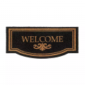 Tapete Capacho Vinil Formas Welcome Preto 30x70cm Kapazi