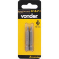 Jogo de Bits Phillips S2 com 2 Peças Encaixe 1/4'' Nº1 Vonder