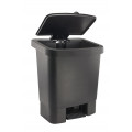 Lixeira de Pedal 25 litros Preta 32X43X51cm Dellaplast