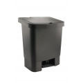 Lixeira de Pedal 25 litros Preta 32X43X51cm Dellaplast