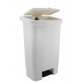 Lixeira de Pedal 50 litros Branca 32X43X70cm Dellaplast