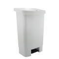 Lixeira de Pedal 50 litros Branca 32X43X70cm Dellaplast