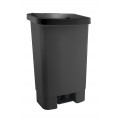 Lixeira de Pedal 50 litros Preta 32X43X70cm Dellaplast