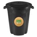 Lixeira Recycle 97 litros Preto Plasvale