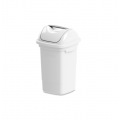 Lixeira Basculante 14 litros Branca 24X24x43cm Plasvale