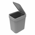 Lixeira 2,5 litros Cinza 12X16X18cm Soprano