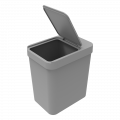 Lixeira 5 litros Cinza 16X22X25cm Soprano