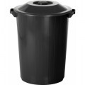 Lixeira Recycle 64 litros Preto Plasvale