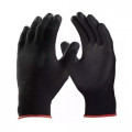 Luva de Proteção Poliéster Nylon PU Tamanho 08 Médio Assembler Black HSD CA27493