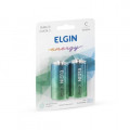 Pilha Média Alcalina tipo C com 2 pilhas 1,5v Elgin