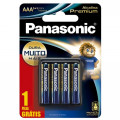 Pilha Alcalina AAA 4 Pilhas 1,5V Panasonic