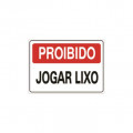 Placa Sinalização Proibido Jogar Lixo Conex