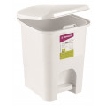 Lixeira Retangular de Pedal 6 litros Branca Primafer