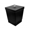 Lixeira com Tampa Preta 20X20X26cm Stolf