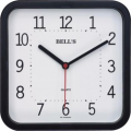 Relógio de Parede Quadrado Branco Bells