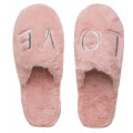 Chinelo Pantufa Adulto Feminino Rosa Love Stuf