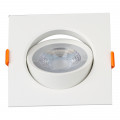 Spot Led de Embutir Quadrado 5W Bivolt 3000K Luz Amarela Quente Cristallux