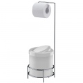 Suporte para Papel Higiênico com Lixeira 5 litros Branco Future