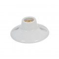 Plafon E27 Bocal Porcelana Branco Cristallux