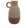 Vaso Decorativo de Cerâmica Bege Terracota D&A